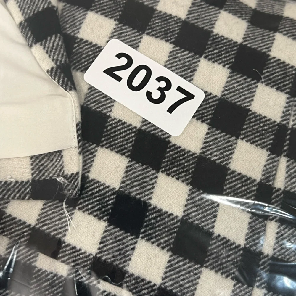 J Crew Size 8 Wool Blackwatch Tartan Gingham Brass Button Large Check Blazer EUc